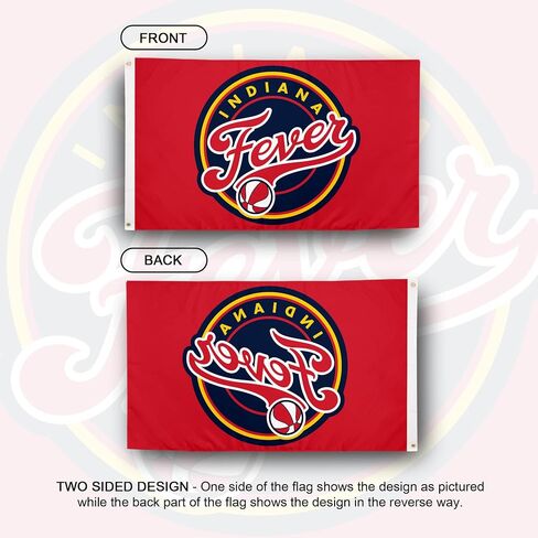 Desert Cactus Indiana Fever Flag Team WNBA Women's National Basketball Association 100% Polyester Indoor Outdoor 3 feet x 5 feet Flag (Dark Blue) in Saudi Arabia