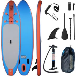 10' Inflatable Stand Up Paddle Board Extra Wide Paddle Boards with Adjustable Paddle,Backpack,Waterproof Bag Leash and Repair Kit for Youth & Adults in Saudi Arabia