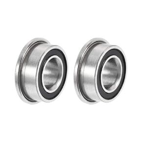 uxcell MF105-2RS Flanged Ball Bearing 5x10x4mm Double Sealed Chrome Steel Bearing 2pcs