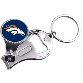 aminco NFL unisex-adult Nfl Multi-function Keychain Includes: Nail Clipper, Nail File and Bottle Opener