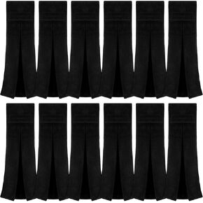 Buryeah 12 Pcs Football Field Towel Closed Loop Football Accessories Cotton Football Towel Sports Towel Sweat Towel with Hook and Loop Fastener for Football, Golf, Gym(Black)