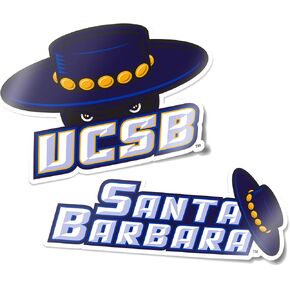Desert Cactus University of California Santa Barbara Stickers UCSB Gauchos Vinyl Decal Laptop Water Bottle Car Scrapbook (4 Inch Set V1)