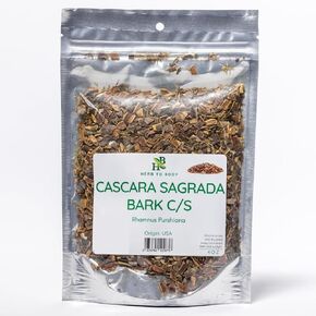 Premium Cascara Sagrada Bark C/S (Rhamnus Purshiana) - 4oz | Cut & Sifted |Natural Digestive Support