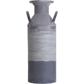 Elements Gray Wash Ombre Metal Vase, for Use with Dried or Artificial Flowers