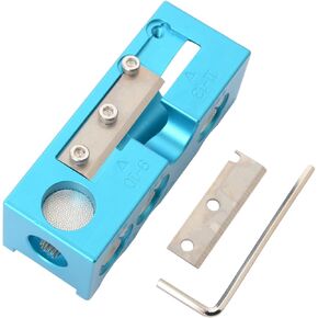 11 in 1 Aluminum Billiard Cue Tip Shaper, Pool Cue Tip Repair Tool, Pool Cue Tip Repair Kit for Replacement and Shaping Cue Tips (Blue)