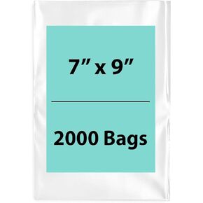 Multiple Sizes Clear Flat Poly Bags - 8"x12" & 100 Bags 1.25Mil Flat Open Top Plastic Packaging Packing | Flexible and Durable Plastic Bags | Low-Density Polyethylene (LDPE)