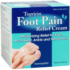 Topricin Foot Pain Relief Cream, 4 oz ( Pack of 6)