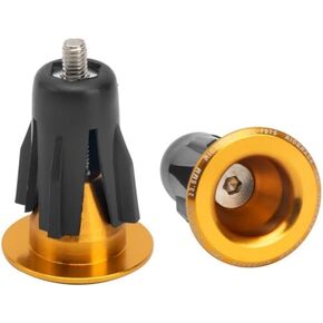 1 Pair Bike Handlebar End Plugs, Adjustable Bike Bar End Plugs, Handle Bar Plug, Bicycle Grip End Cap, Aluminum Alloy Handlebar Caps Suitable for Most Bicycles Road Bike Mountain Bike
