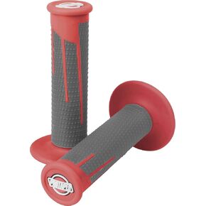 ProTaper Clamp-On Full Diamond Off-Road Motorcycle Hand Grips - Red/Dark Grey/One Size