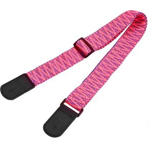 MECCANIXITY Guitar Shoulder Straps Belts Guitar Adjustable Strap Pink for Ukulele Guitar