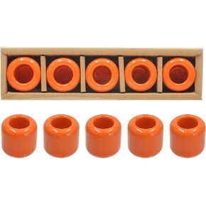 5 pcs Ceramic Chime Candle Holder Set, Great for Casting Chimes, Rituals, Spells, Vigil, Witchcraft, Wiccan Supplies & More (Orange)