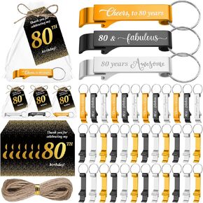 50 Sets 50th Birthday Party Favors for Guests Include Birthday Beer Opener Keychain Cheers to 50 Bottle Opener Keychain with Thank You Cards and Gift Bag for Party Birthday Wedding Gifts