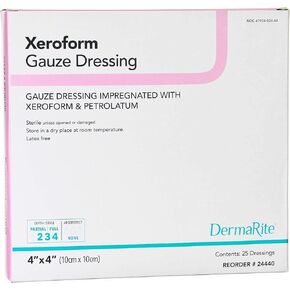 DermaRite Gauze Dressing Impregnated with Xeroform and Petrolatum