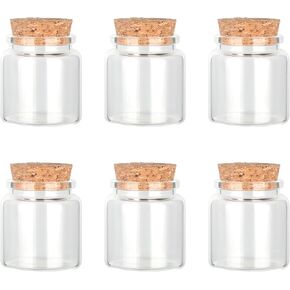 زجاجات زجاجية دائرية مزخرفة من ماجيك سيزون مع سدادات من الفلين (6 قطع / 1.7 أونصة سائلة) in Kuwait