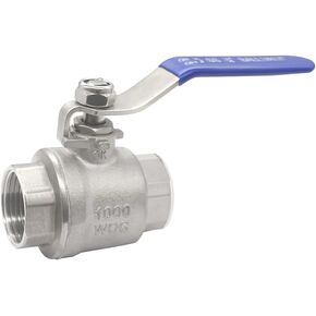 Stainless Steel 304 Full Port Ball Valve 1" NPT Female x 1" NPT Female Shut Off Valve for Water Fuel Air（1000PSI)