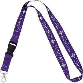 Desert Cactus Furman University Lanyard Paladins FU Car Keys ID Badge Holder Keychain Detachable Breakaway Snap Buckle (Purple)