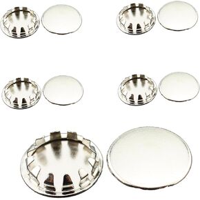 10PCS Metal Round Tube Plug Tube End Cap Plug Stainless Steel Hole Plug Nickel Plated Hole Plug