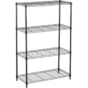 3 Tier Wire Shelving Unit Storage Rack, Metal Heavy Duty Utility Organizers, Organization Units for Metal Shelves, Pantry, Garage, Laundry Racks Durable Shelf Stand, 14"W x 24"L x 30"H, Black