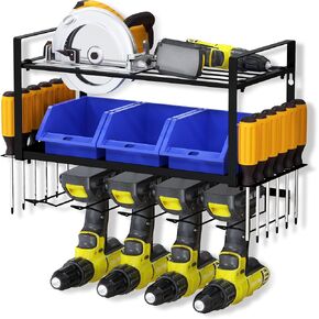 Power Tool Organizer Wall Mount and Tool Storage Bins- Power Tool Storage Rack to Streamline Your Work Space - Tool Organizer Wall Mount with Durable Craftsmanship - 15.7" x 7.87" x 7.87" in Saudi Arabia