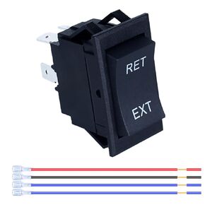 Reversing Polarity Rocker Switch, Latching Switch 30A 12V DC 4pin DPDT 3Position self-Locking Toggle Switch with Pre-Wires (1Pc)