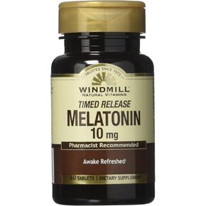 Windmill Melatonin Tabs, 10 mg, T/R Wmill 60