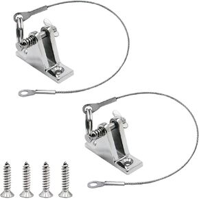 Boat Bimini Top Swivel Deck Hinge 316 Stainless Steel Hinge,Adjustable Swivel Deck Hinge with Removable Pin and Screws (A-2 Pack(PIN))