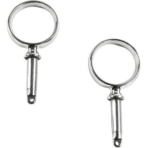 MARINE CITY 316 Stainless Steel Round Rowlock Oarlock - 2 Inches Round - Ideal for Marines, Boats, Yachts, Hardware Accessories - 2 Pcs