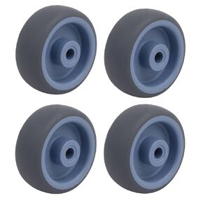 uxcell 2-inch Diameter TPR Wheel 6.35mm Bore Trolley Caster Pulley Roller 4pcs