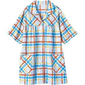 AmeriMark Women's Button Front Smock – Casual Button-Down Shirt w/Patch Pockets