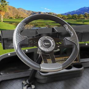 Roykaw Golf Cart Steering Wheel Compatible with EZGO TXT/RXV, Club Car DS/Precedent/Tempo, Yamaha and Most Golf Cart Models