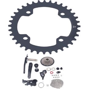 10 Speed Bike Groupset 42T Flywheel Bike Shift Kit Crank Shifter Rear Derailleur Chain Set