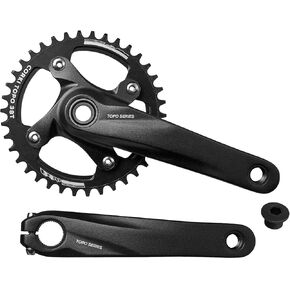 corki Cycles Bike Cranksets, 170mm 104 BCD Bike Crank Arm Set, with Chainring Bolts, for Road Mountain Bicycle, 32T/34T/36T/38T (1 Pair)