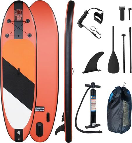 10' Inflatable Stand Up Paddle Board Extra Wide Paddle Boards with Adjustable Paddle,Backpack,Waterproof Bag Leash and Repair Kit for Youth & Adults in Saudi Arabia