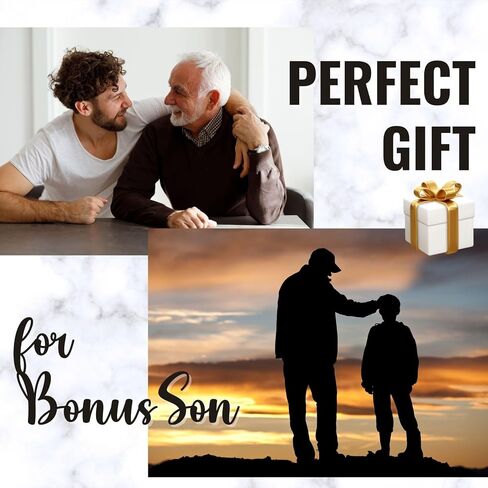 INNObeta Bonus Son Gifts Valet Tray from Step Dad, Step Mom, Desktop Storage Organizer PU Leather Bedside Tray Key Coin Holder for Birthday, Christmas - to My Bonus Son in Saudi Arabia