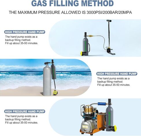 Mini Scuba Tank, 1L Capacity Scuba Diving Tank for Snorkelling or Diving Underwater, 10 to 25 Minutes of Operating Time Premium Reusable Scuba Diving Equipment in Saudi Arabia