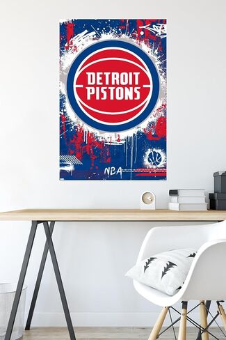 Trends International NBA Detroit Pistons - Maximalist Logo 23 Wall Poster in Saudi Arabia