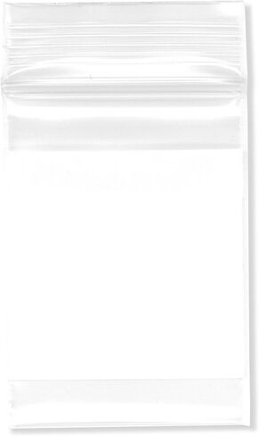 Plymor 1.5" x 2" (Pack of 100), 2 Mil with White-Block Zipper Reclosable Plastic Bags in Saudi Arabia
