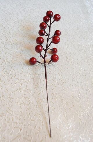Pack of 10 Christmas Decor Red Artificial Berry Stems Holly Christmas Berries Tree Decorations Crafts for Festival Holiday and Home Decor Festive Party Shopping Malls Dress Up in Saudi Arabia