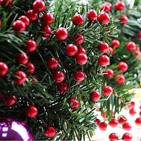 Pack of 10 Christmas Decor Red Artificial Berry Stems Holly Christmas Berries Tree Decorations Crafts for Festival Holiday and Home Decor Festive Party Shopping Malls Dress Up in Saudi Arabia