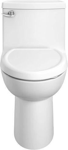 American Standard 612AA001.020 Compact Cadet 3، مرحاض من قطعة واحدة مع مقعد بطيء الإغلاق وحلقة شمع، واجهة ممدودة، تدفق لليد اليسرى، أبيض، 1.28 gpf in Kuwait