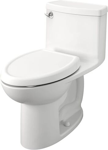 American Standard 612AA001.020 Compact Cadet 3، مرحاض من قطعة واحدة مع مقعد بطيء الإغلاق وحلقة شمع، واجهة ممدودة، تدفق لليد اليسرى، أبيض، 1.28 gpf in Kuwait
