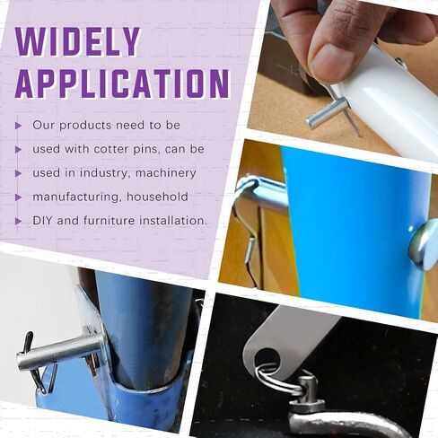 Swpeet 96Pcs Clevis Pin Assortment Kit, 304 Stainless Steel M3 M4 M5 12 Type Flat Head Pin with Hole Location Pin T-Shape Round Pin with Plastic Box in Saudi Arabia