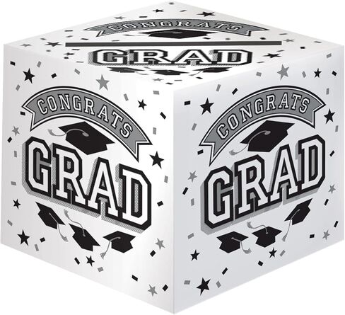 Impressive Orange Grad Cardholder Paper Box - 12" x 12" (1 Count) - Perfect for Graduation Parties, Showers & Events in Saudi Arabia
