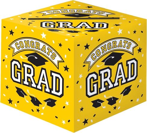 Impressive Orange Grad Cardholder Paper Box - 12" x 12" (1 Count) - Perfect for Graduation Parties, Showers & Events in Saudi Arabia