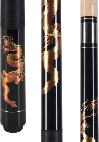 عصا ASKA Golden Dragon Pool Cue، من الكتان الأيرلندي، طرف صلب بطبقات 13 مم in Kuwait