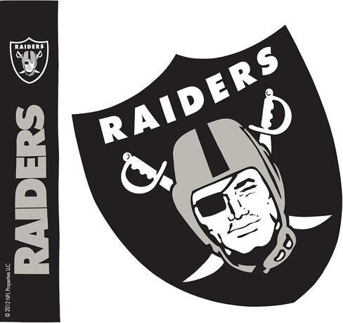 كوب Tervis مصنوع في الولايات المتحدة الأمريكية بجدار مزدوج NFL Las Vegas Raiders معزول للغاية يحافظ على المشروبات باردة وساخنة، 24oz، كلاسيكي - غطاء أسود in Kuwait