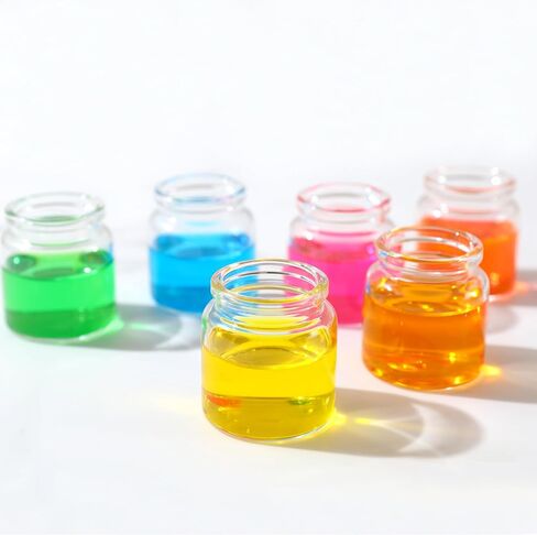 زجاجات زجاجية دائرية مزخرفة من ماجيك سيزون مع سدادات من الفلين (6 قطع / 1.7 أونصة سائلة) in Kuwait