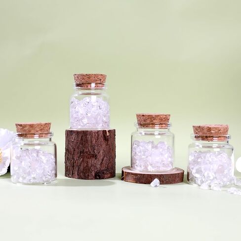 زجاجات زجاجية دائرية مزخرفة من ماجيك سيزون مع سدادات من الفلين (6 قطع / 1.7 أونصة سائلة) in Kuwait