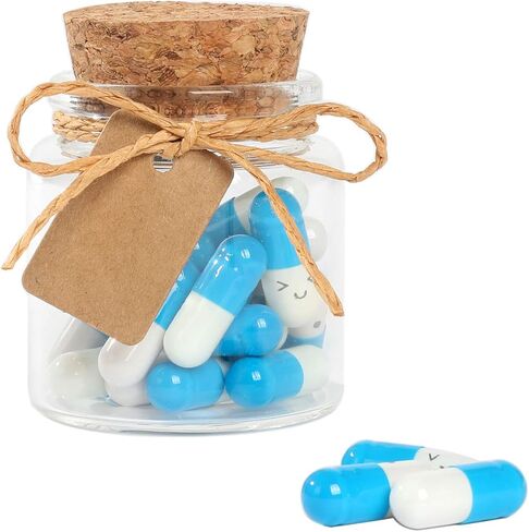 زجاجات زجاجية دائرية مزخرفة من ماجيك سيزون مع سدادات من الفلين (6 قطع / 1.7 أونصة سائلة) in Kuwait