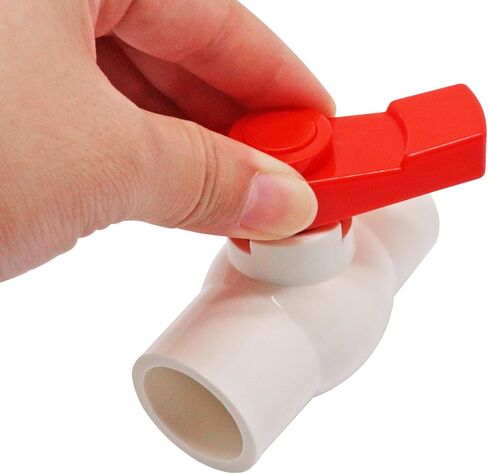 2 قطعة صمام كروي PVC مقاس 1 بوصة، صمام إغلاق المياه مع مقبض دوار بسهولة، مُقدر بـ 150 رطل لكل بوصة مربعة (1 بوصة) in Kuwait